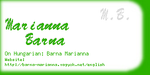 marianna barna business card